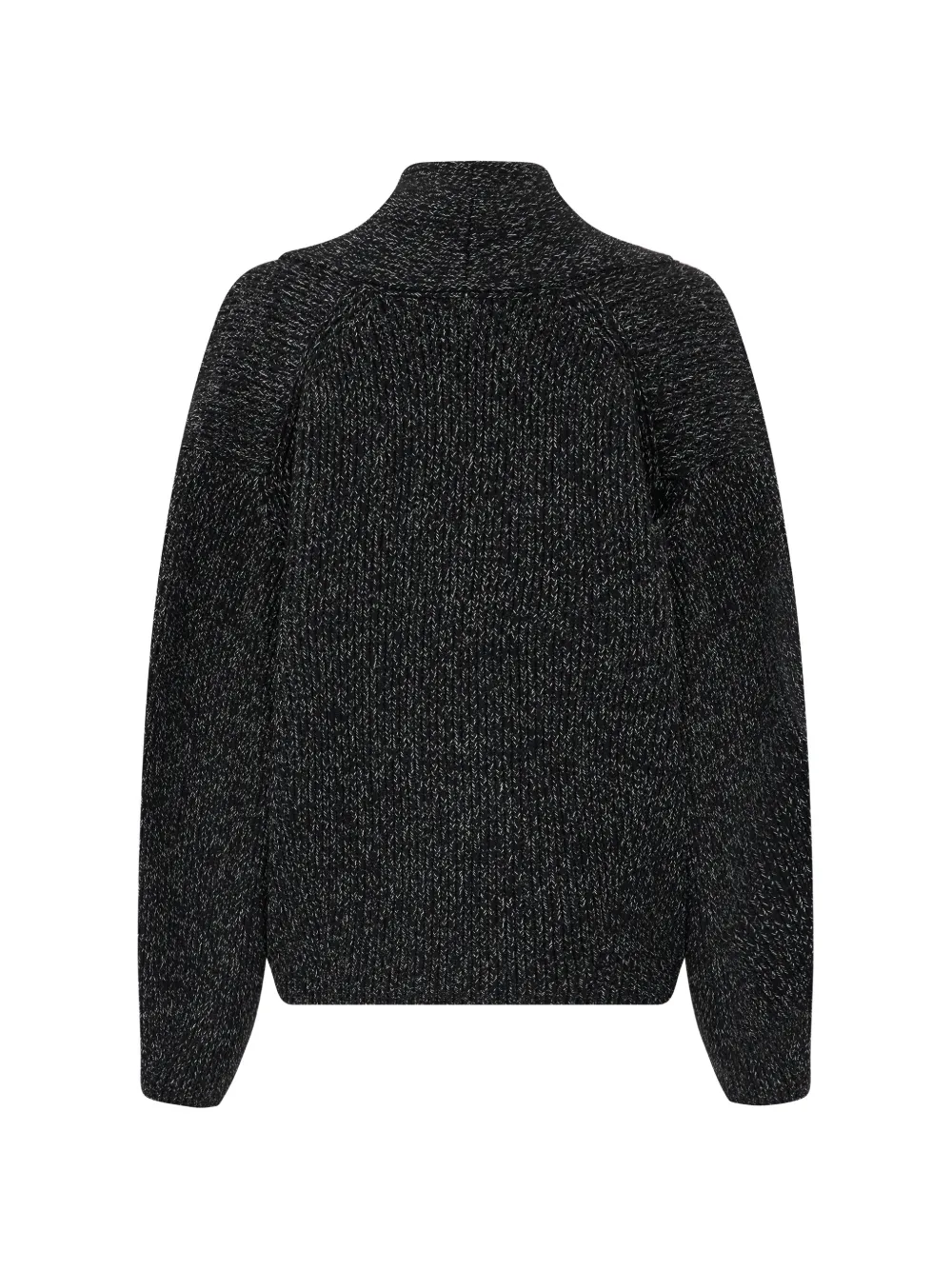 TOTEME Shawl-lapel cardigan black white Zwart