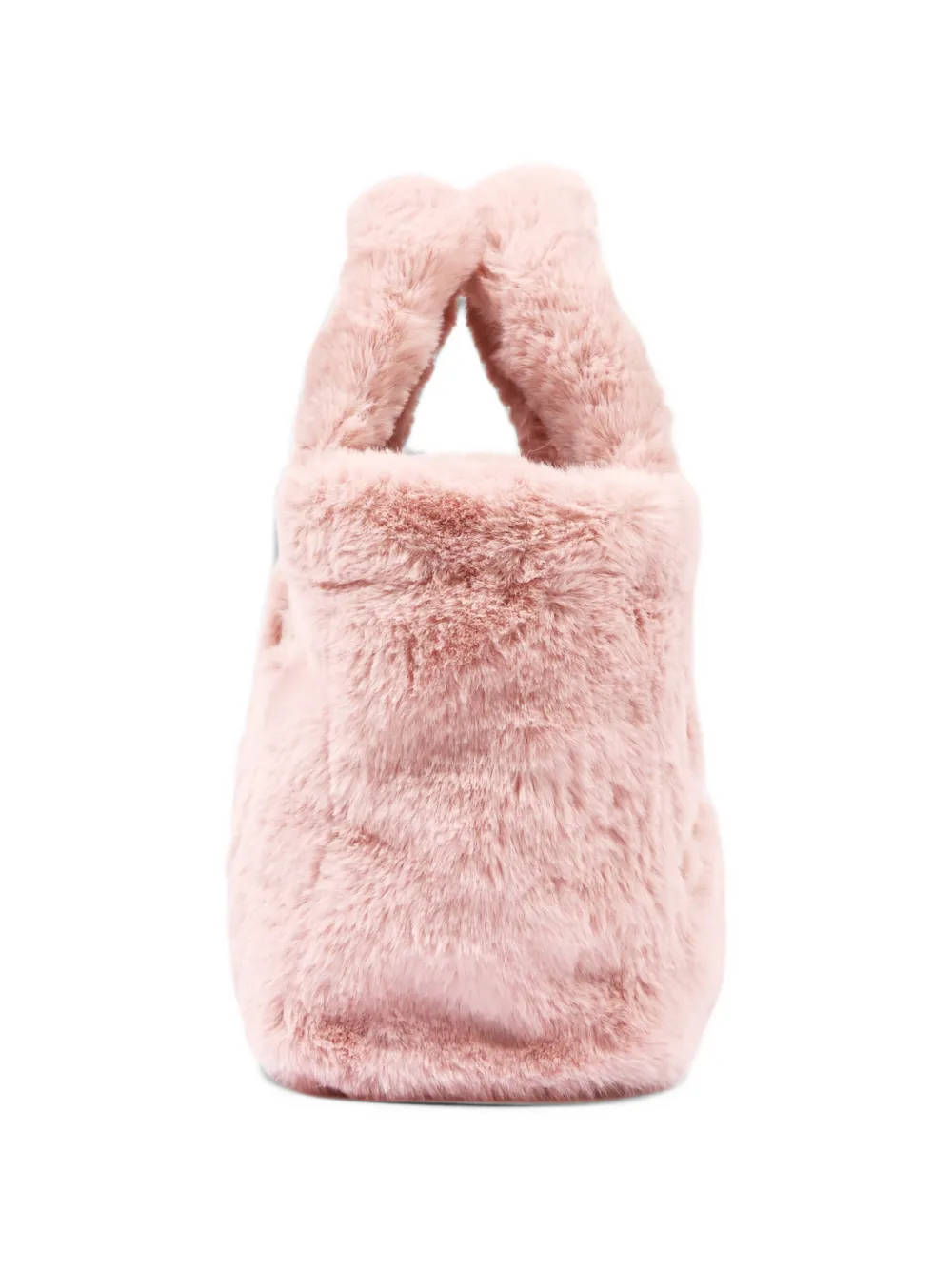 MC2 Saint Barth mini Vanity faux-fur logo-embroidered tote bag Roze