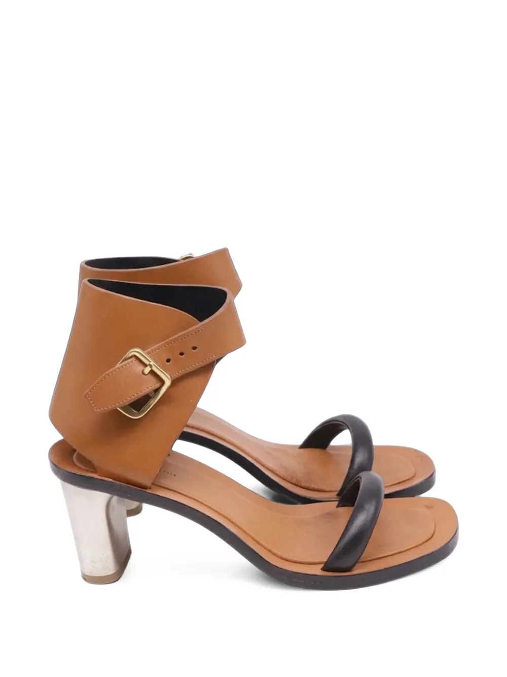 Celine Pre-Owned Bam Bam leather sandals - Braun