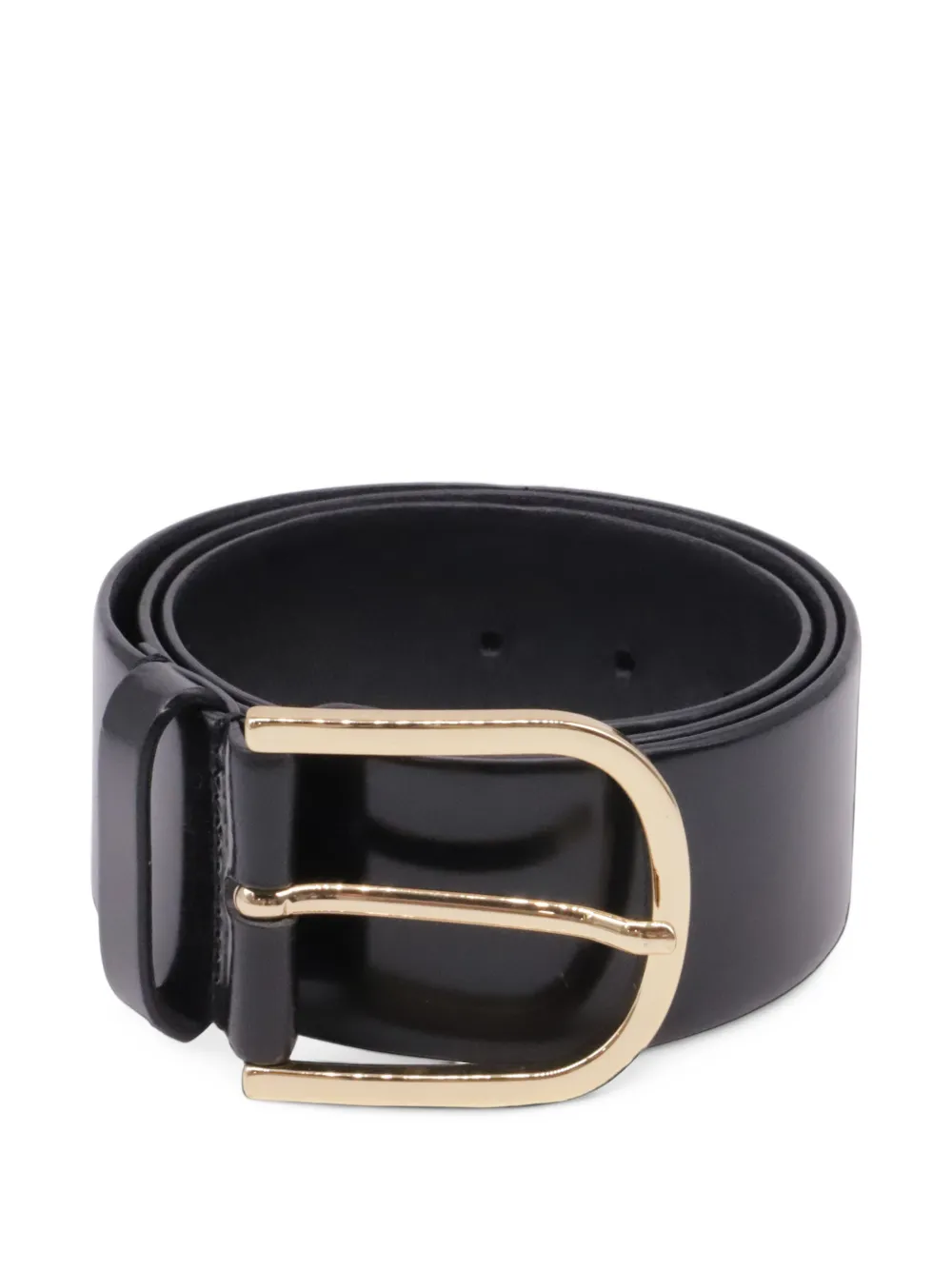 TOTEME buckled leather belt - Schwarz