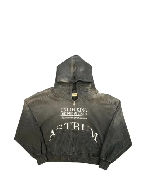 astrum rib-knit hoodie
