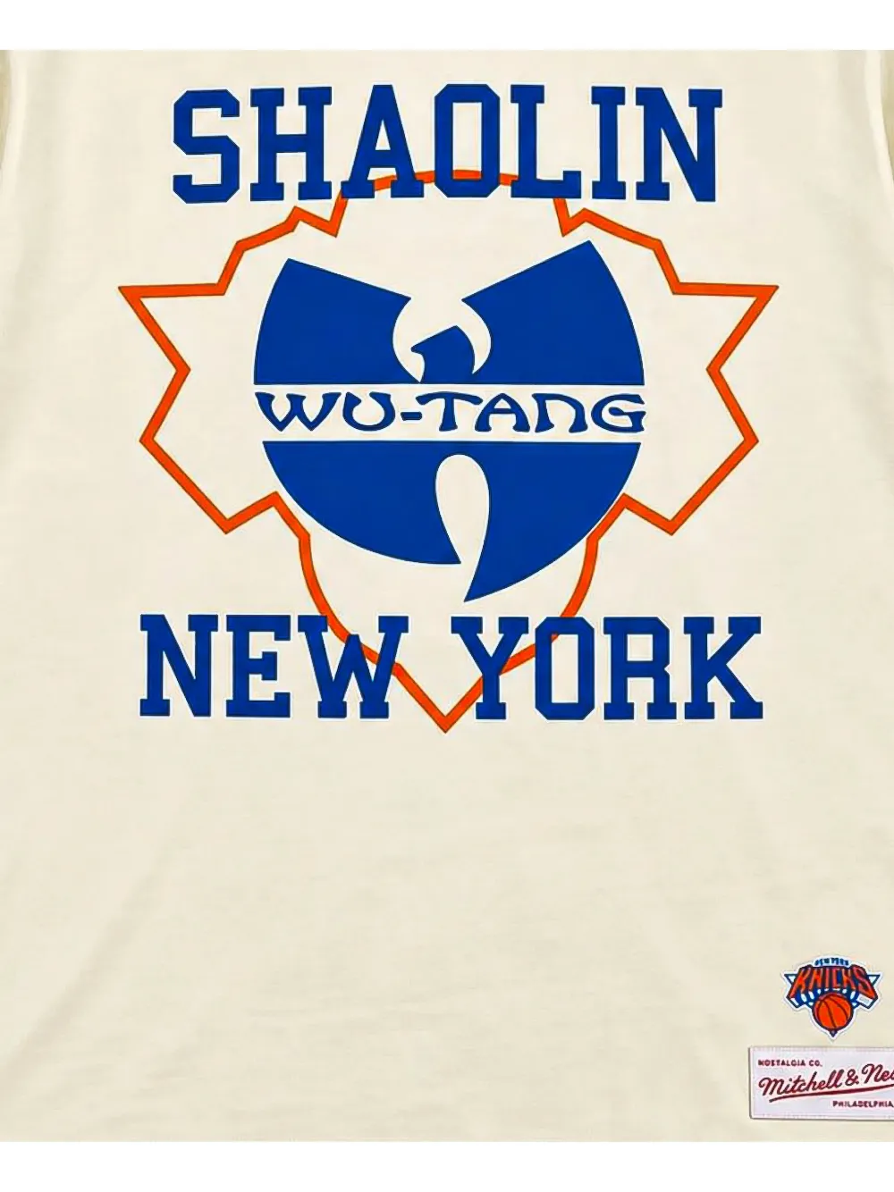 Mitchell & Ness x Wu-Tang x New York Knicks T-shirt Beige