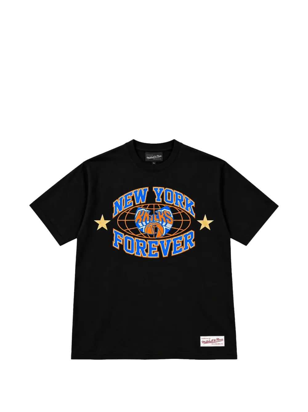 Mitchell & Ness x Wu-Tang x NBA New York Knicks NY Forever T-shirt Zwart