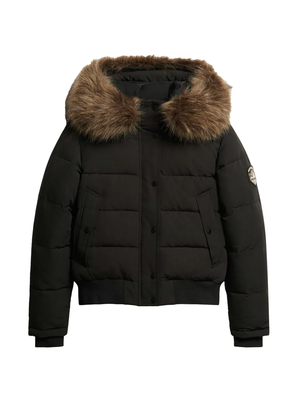 Superdry Everest hooded puffer jacket - Schwarz