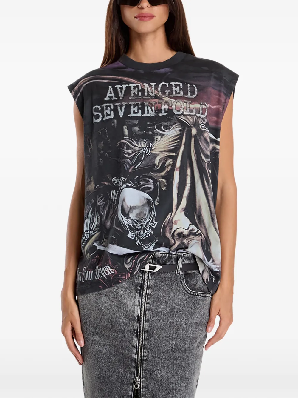 REPRESENT 247 x Avenged Sevenfold City Of Evil graphic-print tank top Zwart