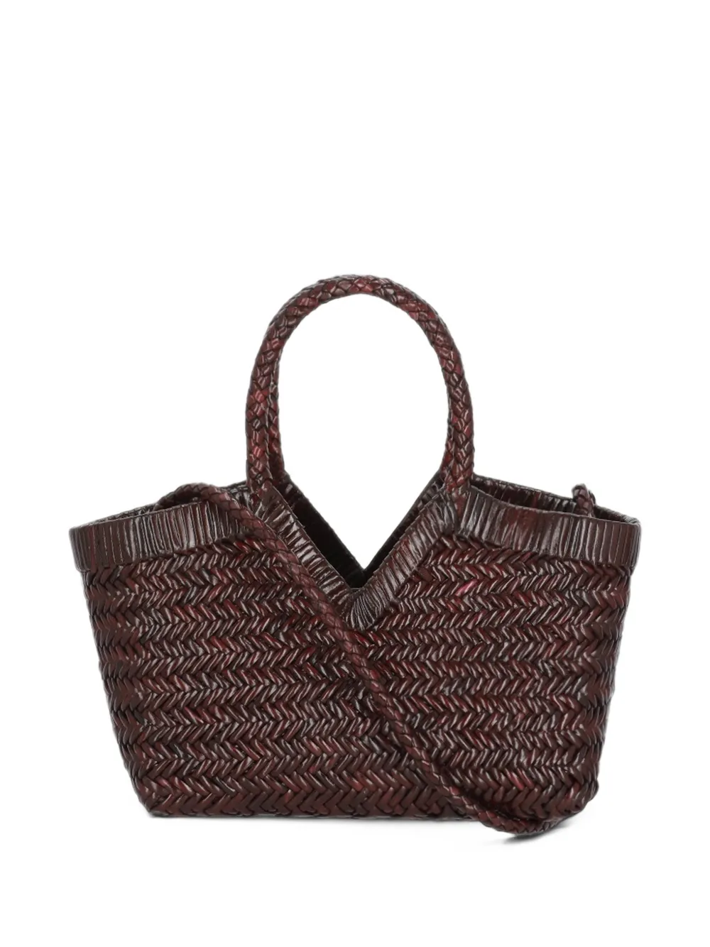 Bully Braided Leather Shoulder Bag In Brown