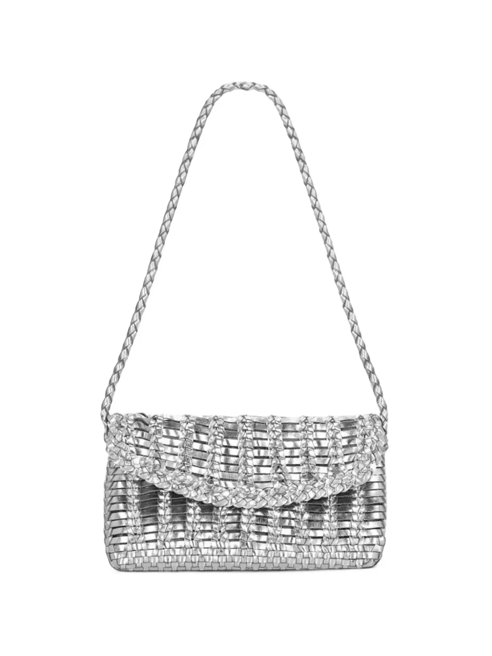 VIPERA Sherazade leather shoulder bag - Argento