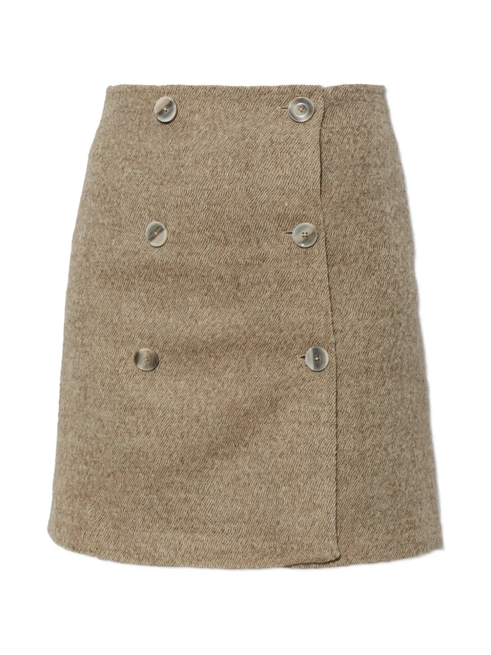 By Malene Birger Lima double-breasted wrap mini skirt Beige