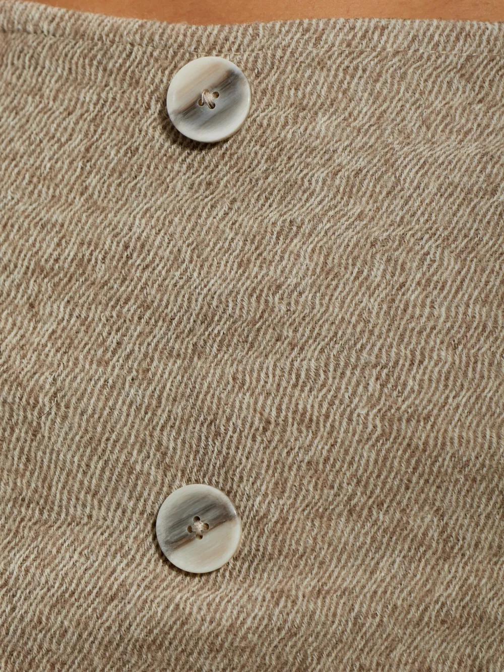 By Malene Birger Lima double-breasted wrap mini skirt Beige