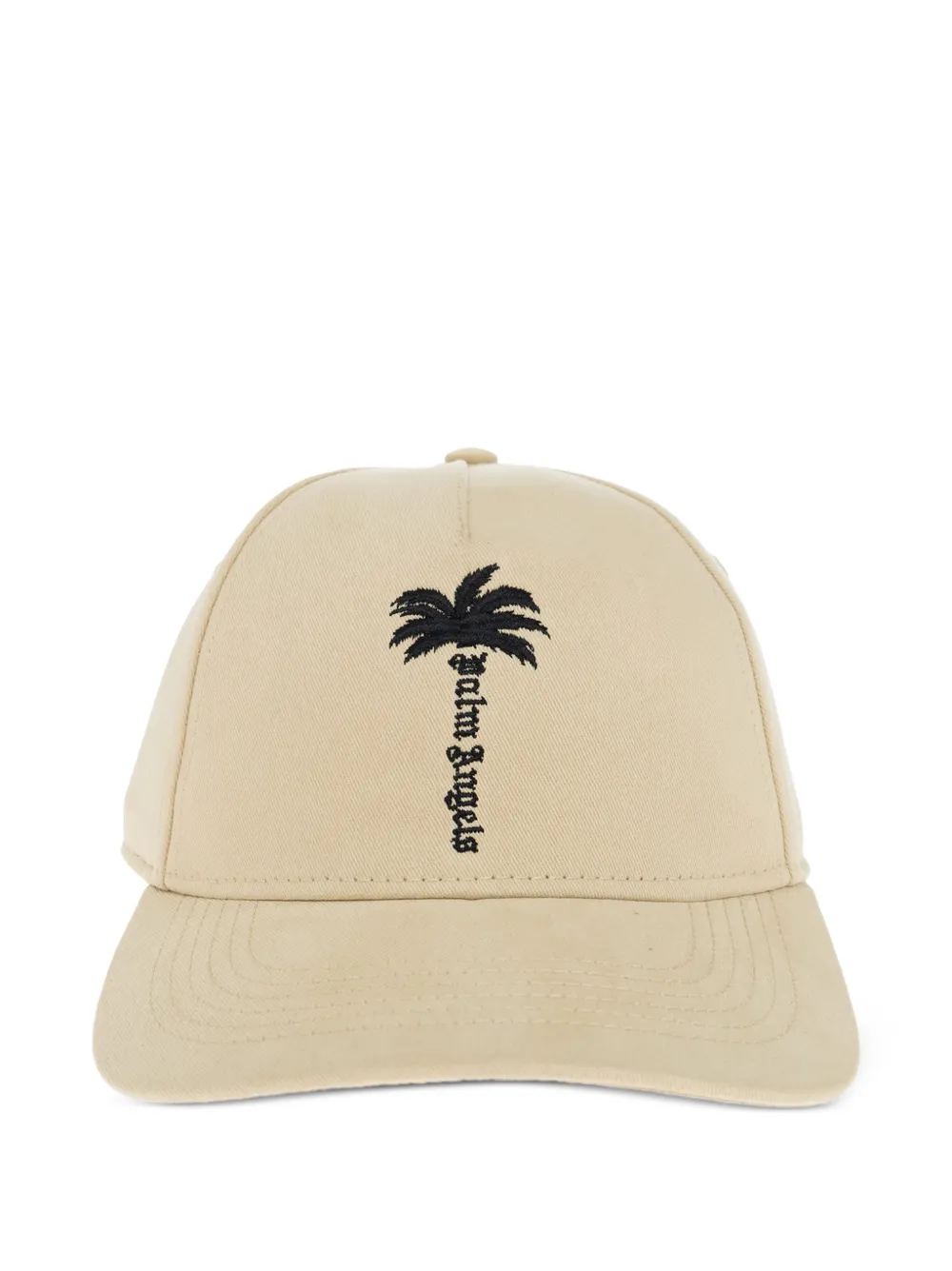 Palm Angels Honkbalpet met geborduurde boom Beige