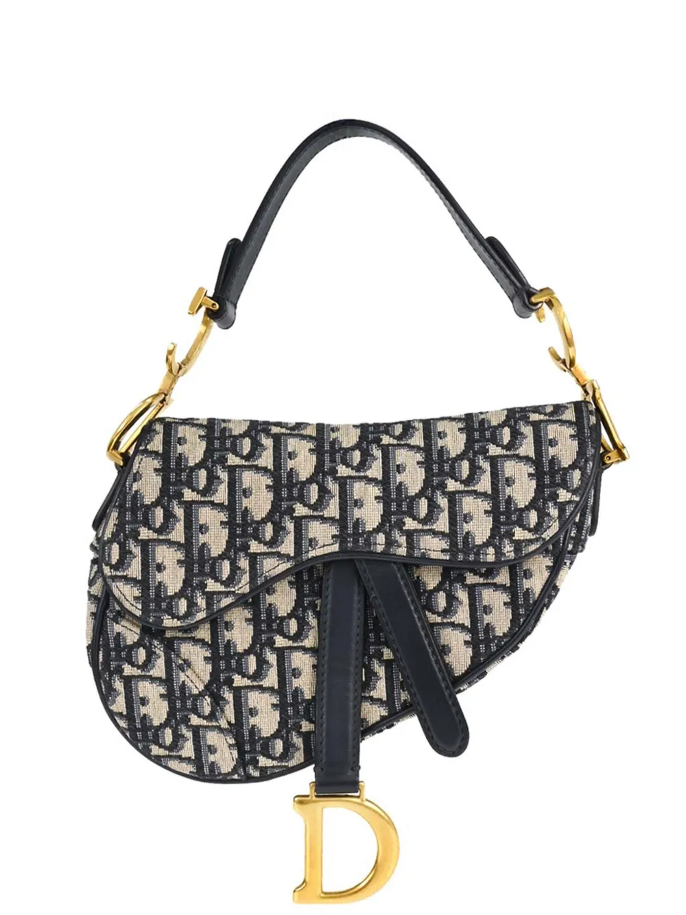 Christian Dior Pre-Owned mini Trotter Oblique Saddle tote bag - Blu