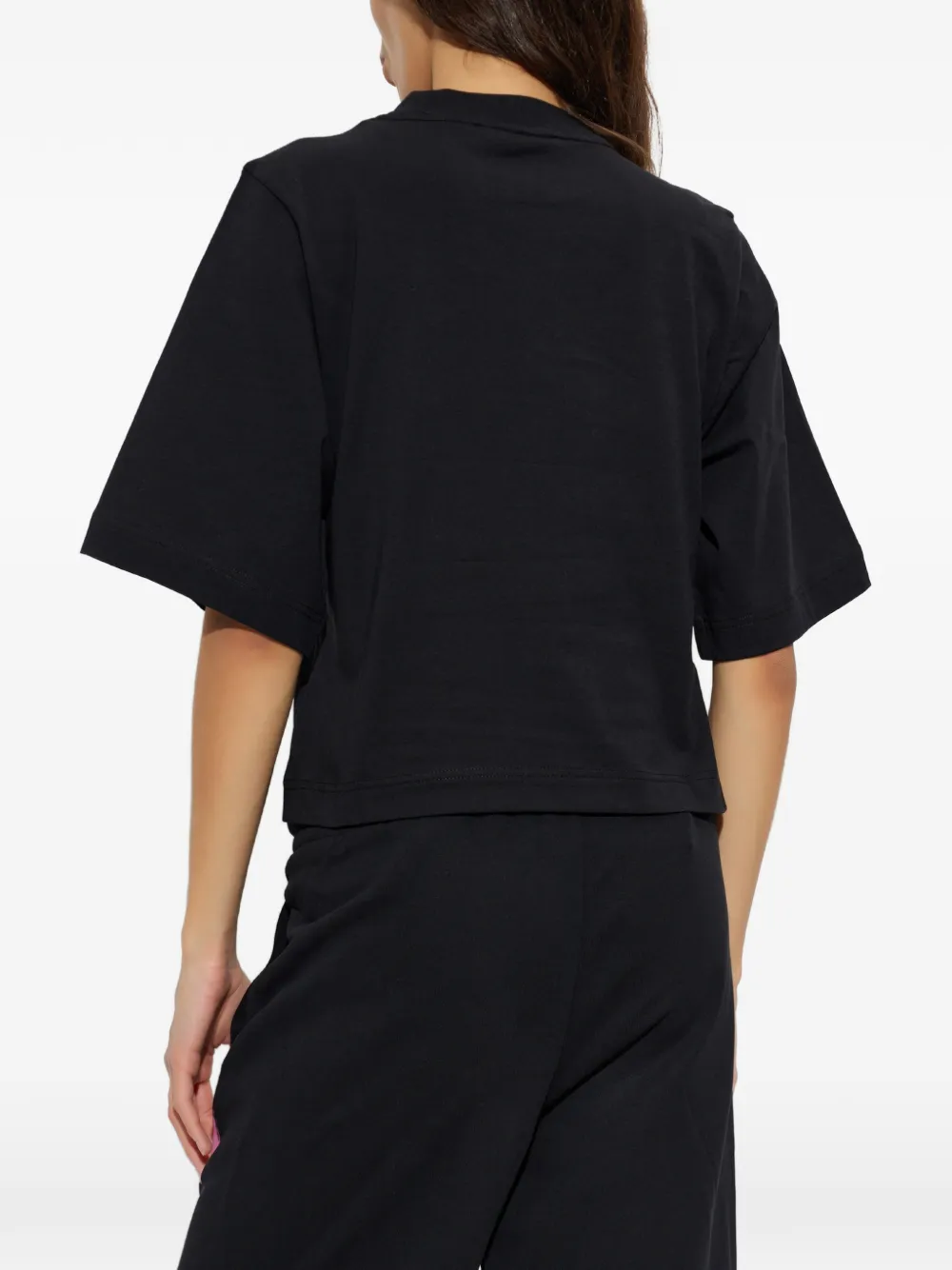 Palm Angels star-print cropped T-shirt Zwart