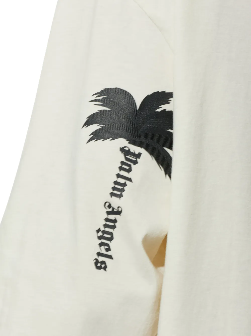 Palm Angels logo-print long-sleeved T-shirt Beige