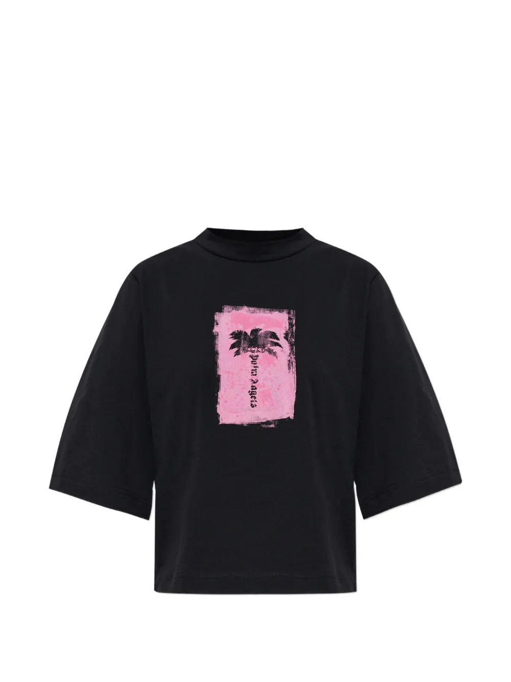 Palm Angels palm-print T-shirt Zwart