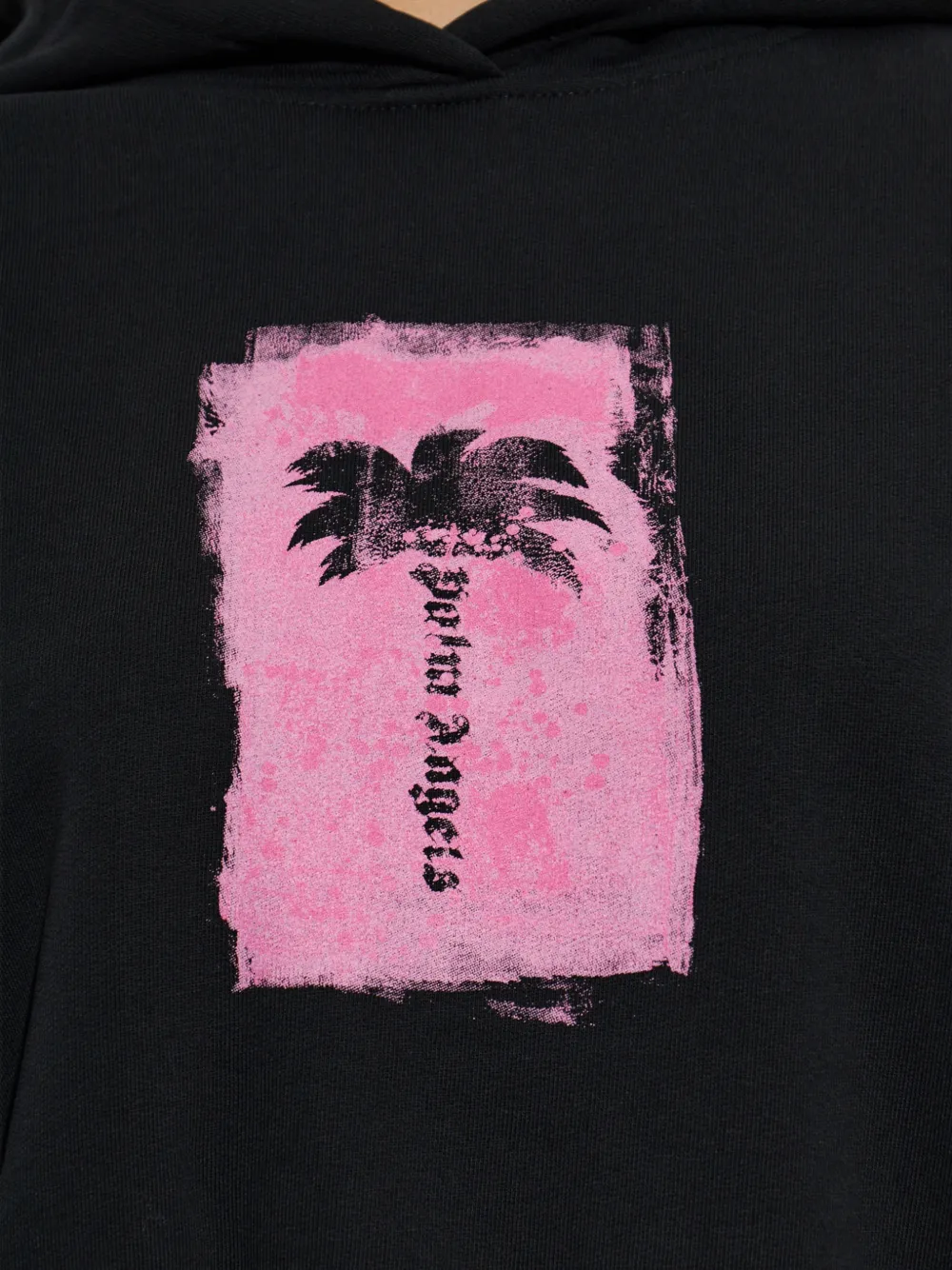 Palm Angels palm-print hoodie Zwart