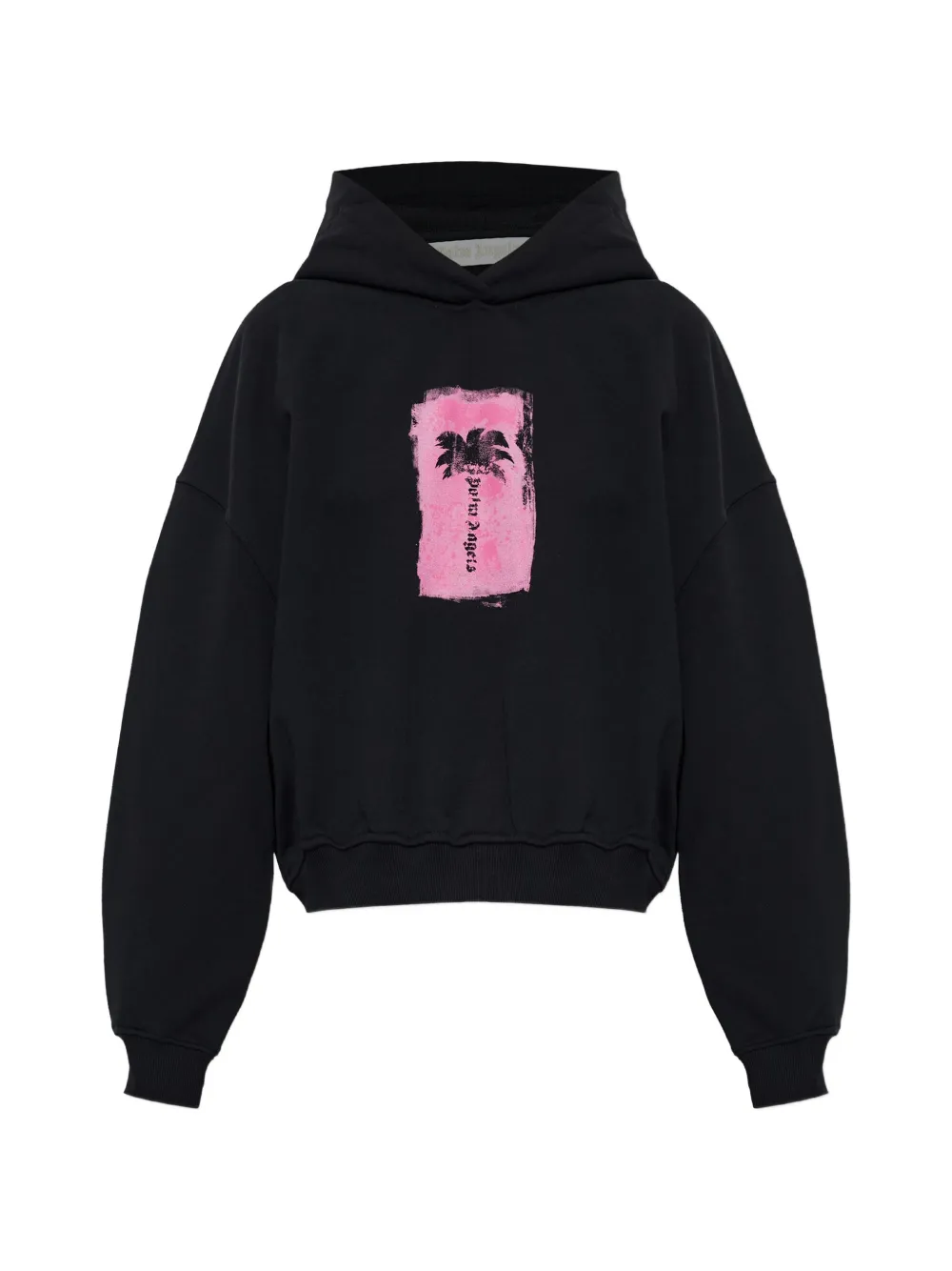Palm Angels palm-print hoodie Zwart