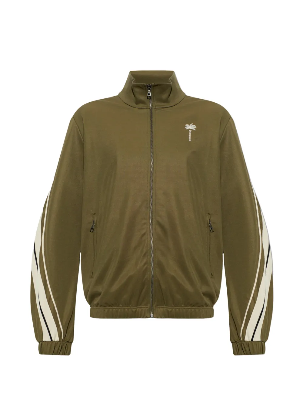 Palm Angels Palm Tree striped track jacket Groen