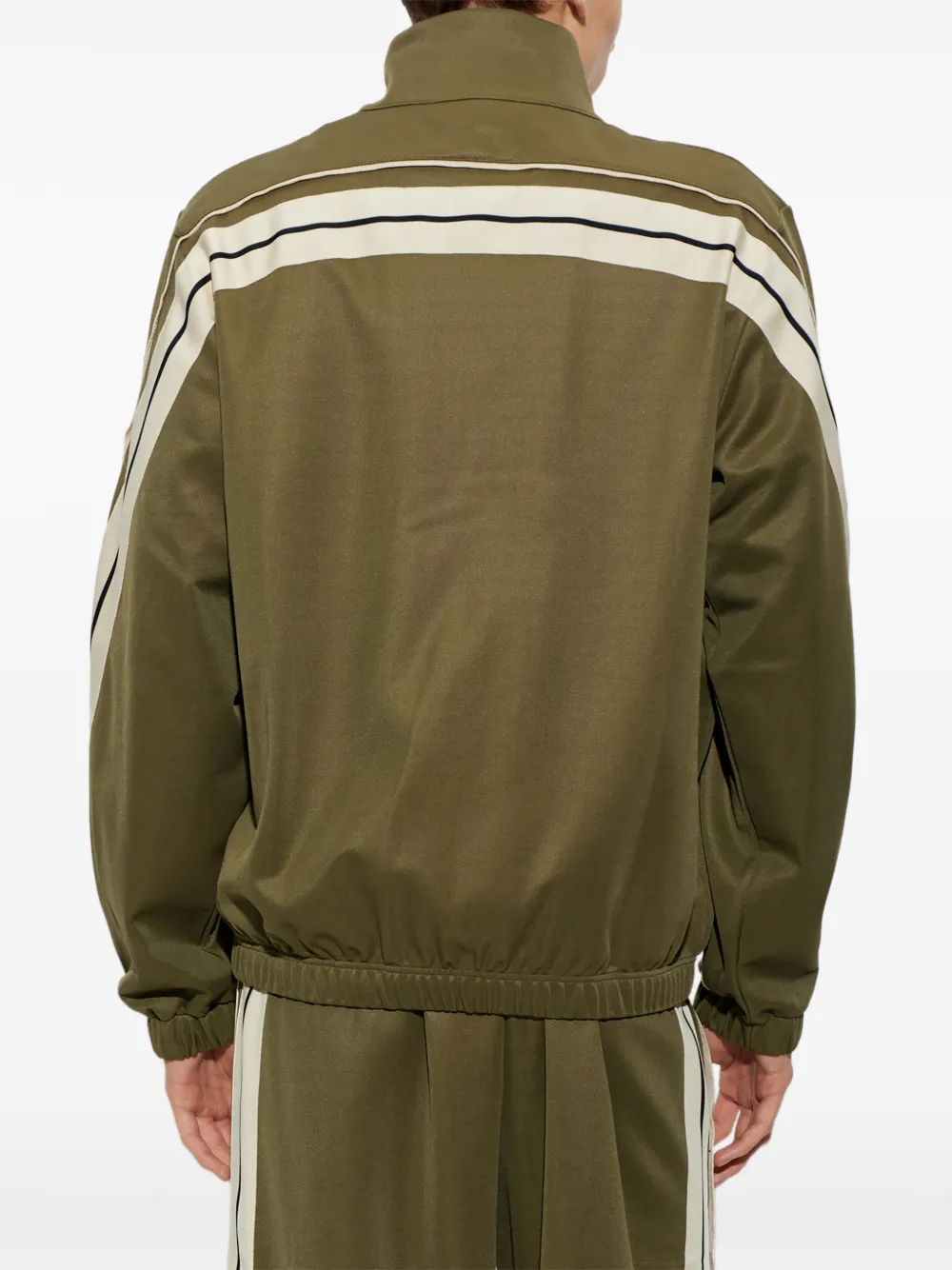Palm Angels Palm Tree striped track jacket Groen