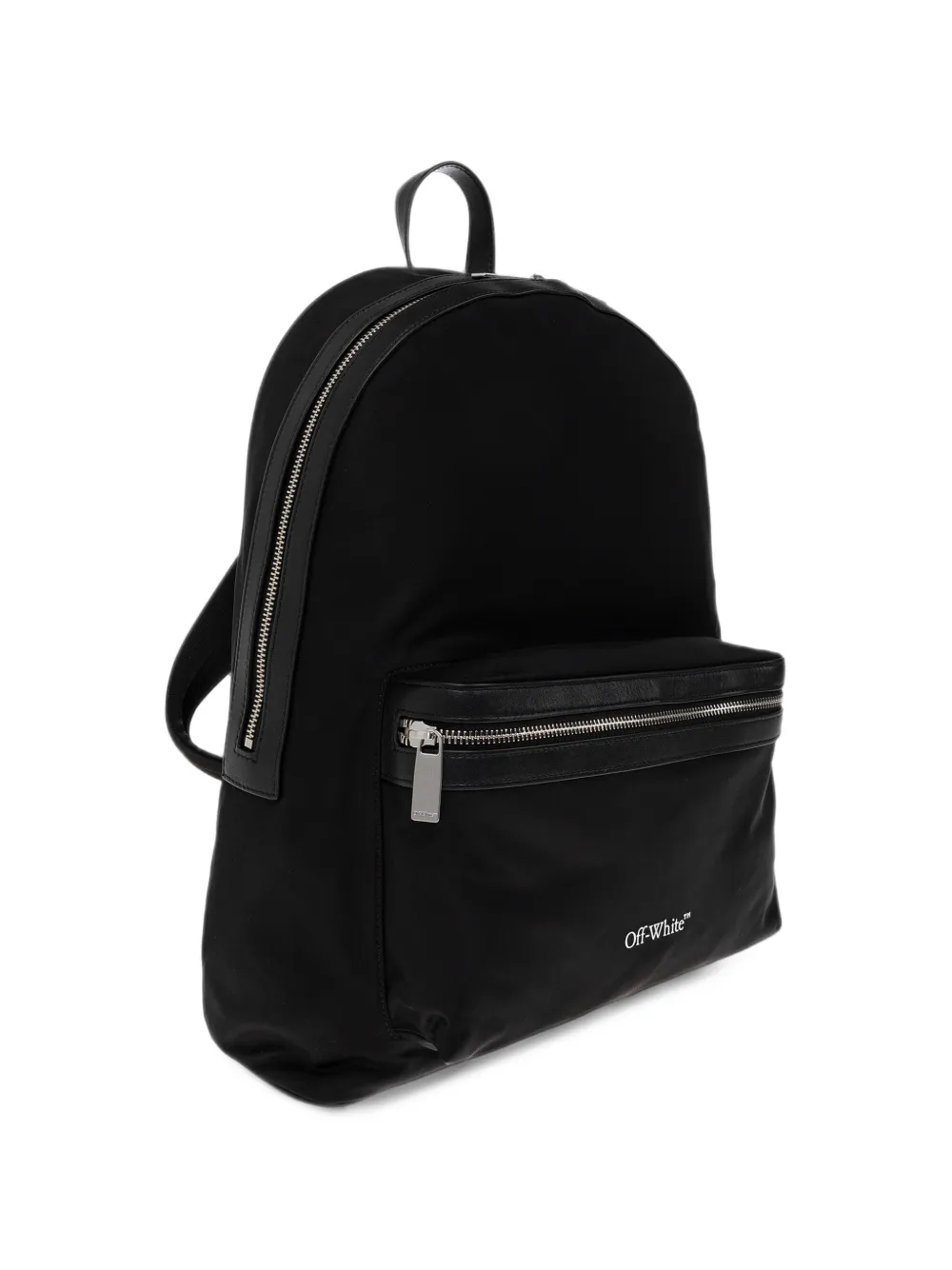 Off-White logo-print backpack Zwart