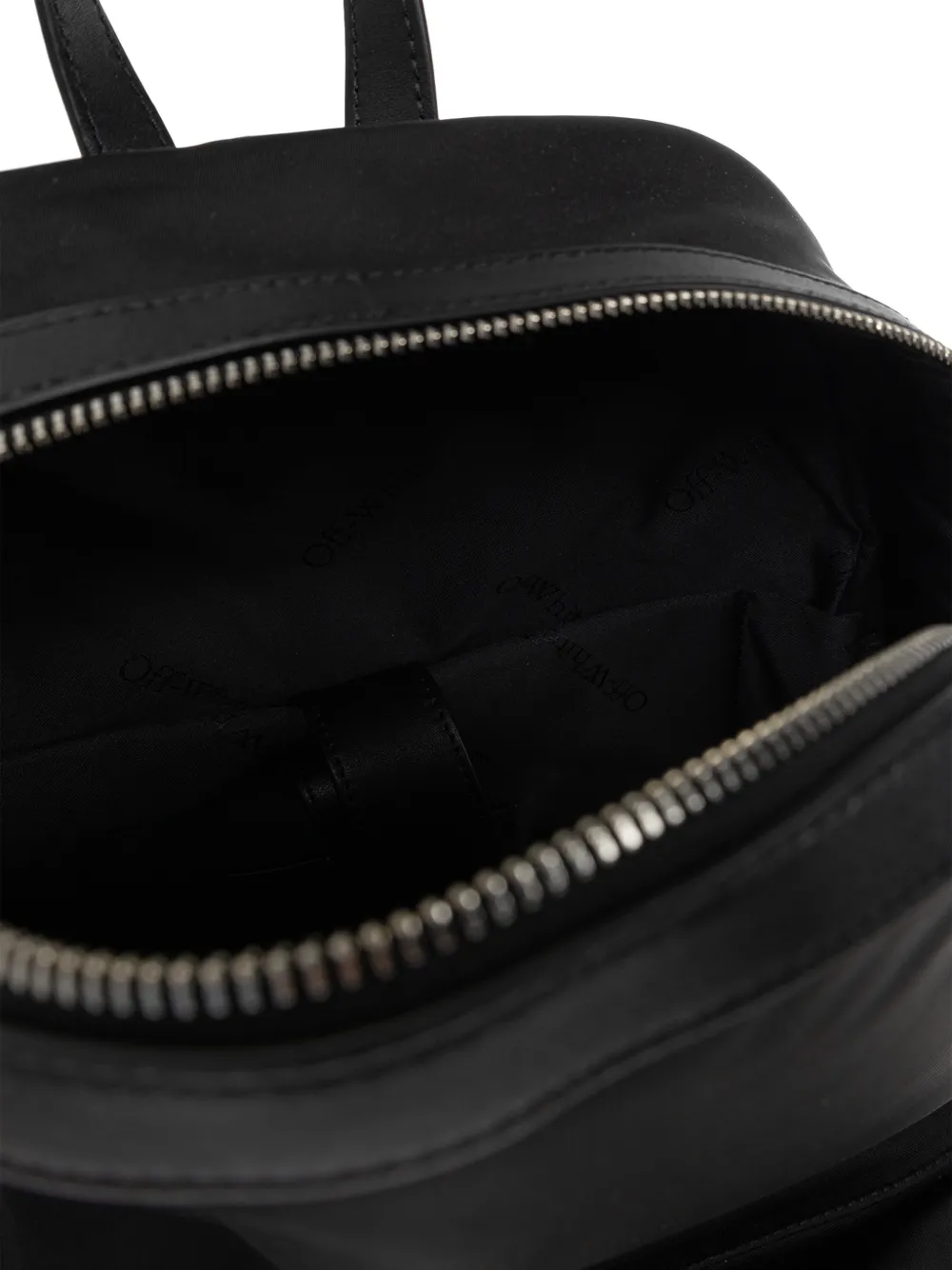Off-White logo-print backpack Zwart