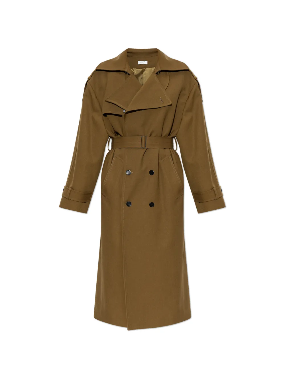 Balmain double-breasted belted coat Bruin