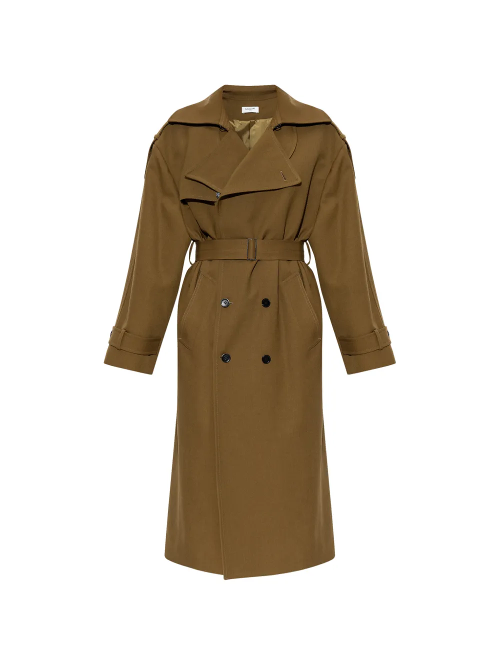 Balmain double-breasted belted coat - Brown