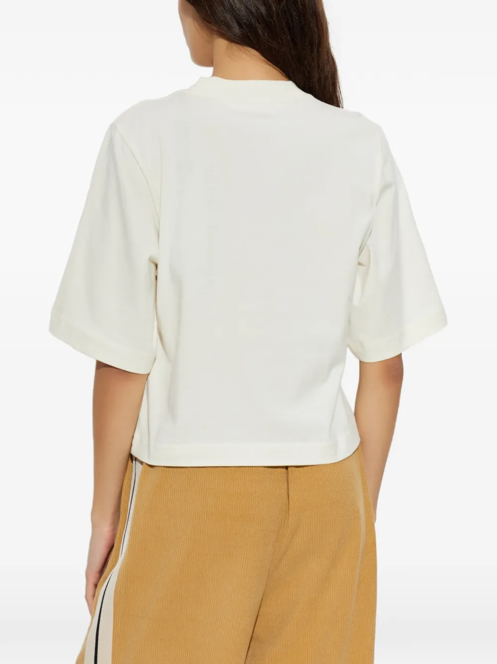 Palm Angels Palm Tree cropped T-shirt Beige