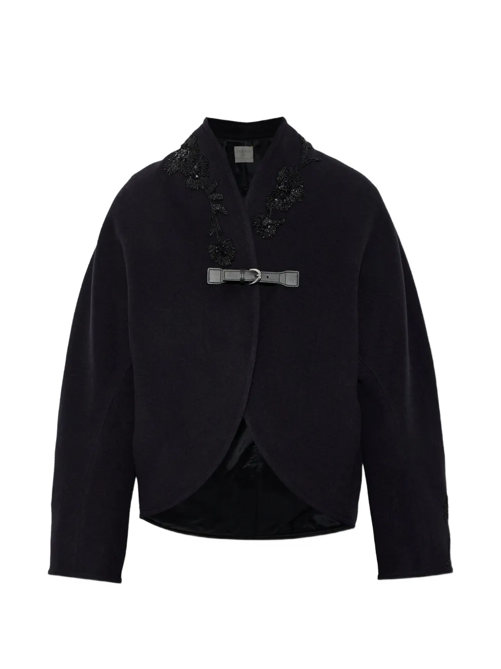 Forte bead-embellished buckle-fastening jacket Blauw