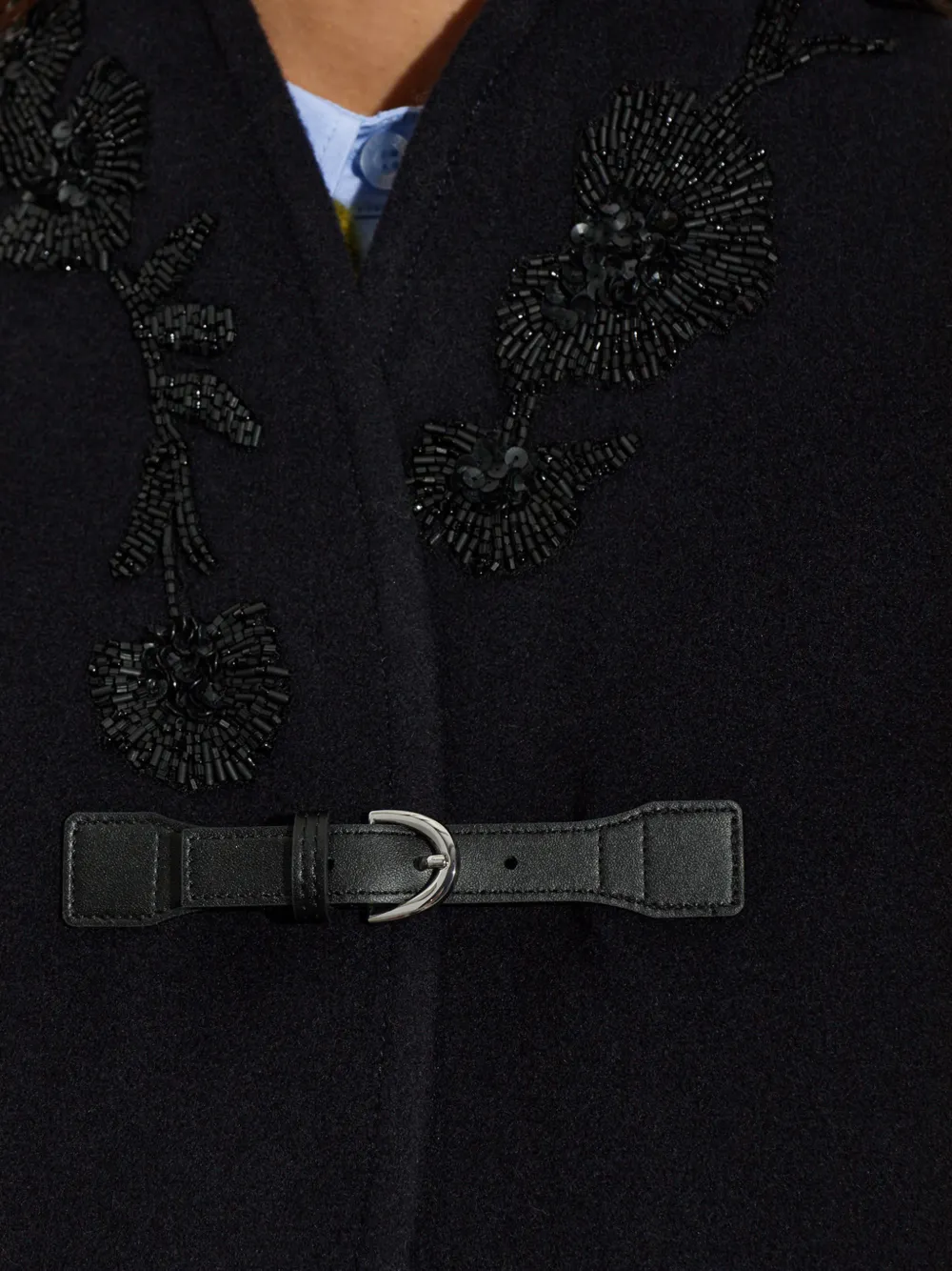 Forte bead-embellished buckle-fastening jacket Blauw