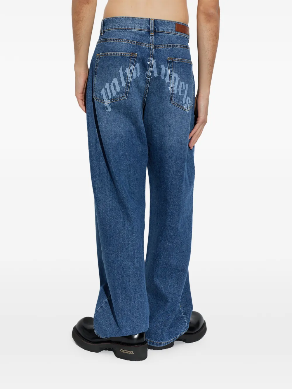 Palm Angels straight-leg jeans Blauw