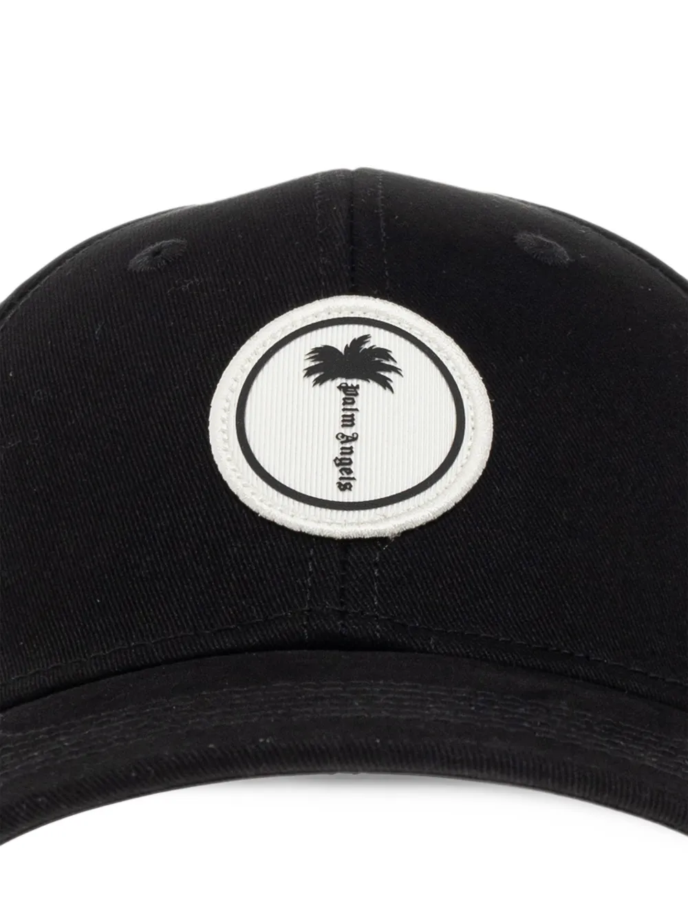 Palm Angels logo-patch baseball cap Zwart