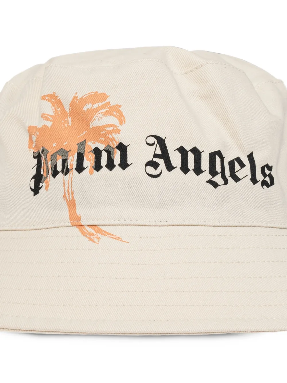 Palm Angels logo-print bucket hat Beige