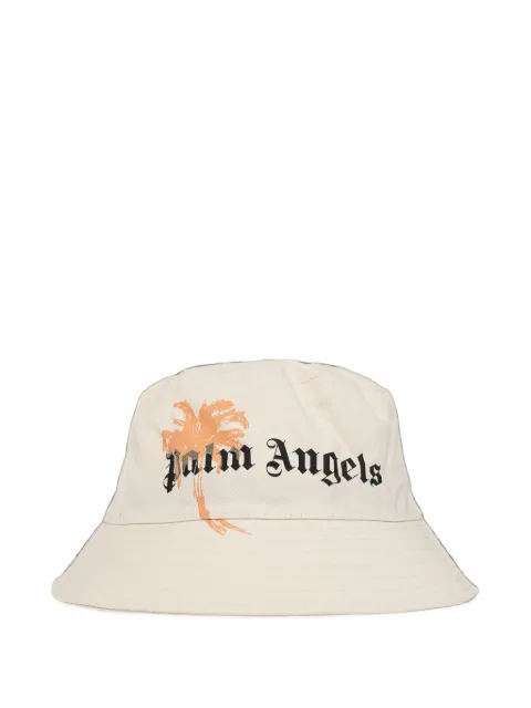 Palm Angels logo-print bucket hat