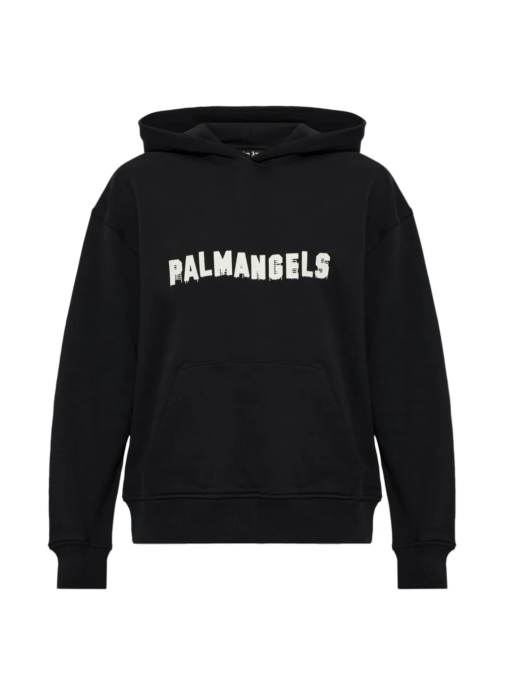 Palm Angels logo-print hoodie Zwart