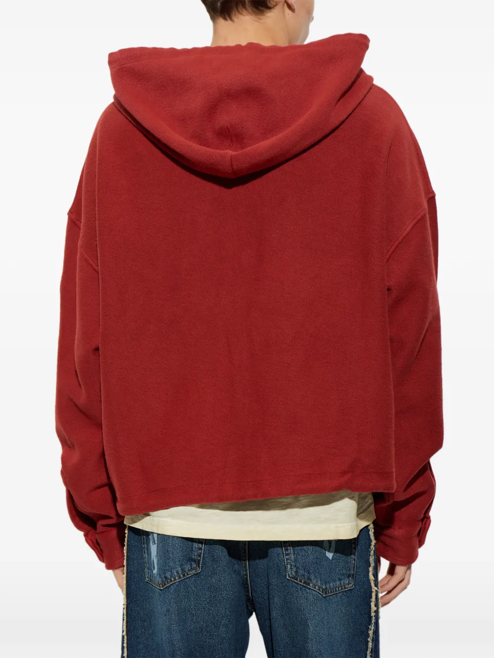 Palm Angels Palm Tree zip loose hoodie Rood