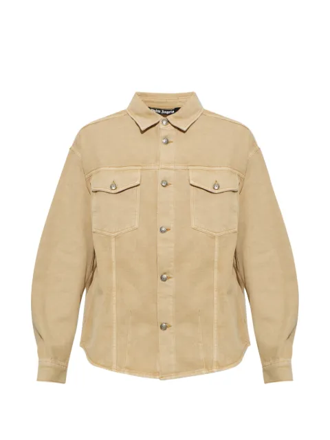 Palm Angels logo-print denim shirt jacket