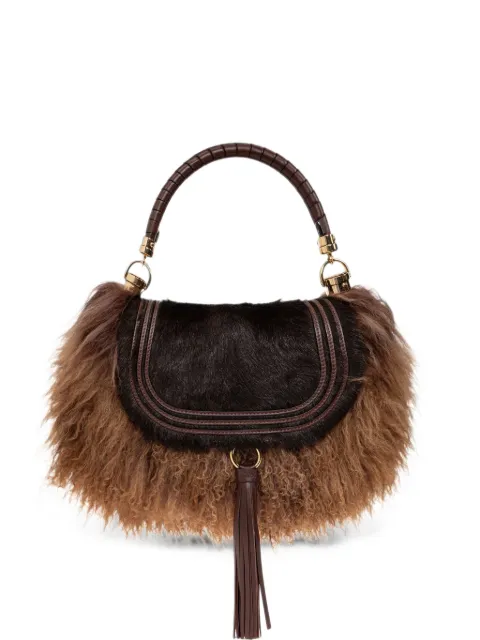 Chloé petit sac Marcie Foulard en cuir de poney et peau lainée