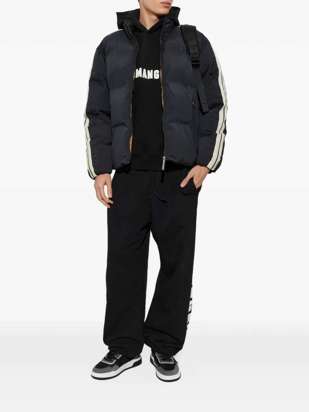 Palm Angels logo-print track pants Zwart