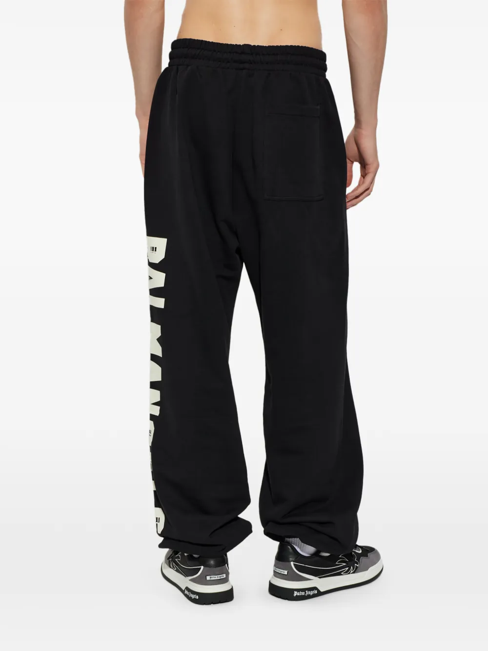 Palm Angels logo-print track pants Zwart