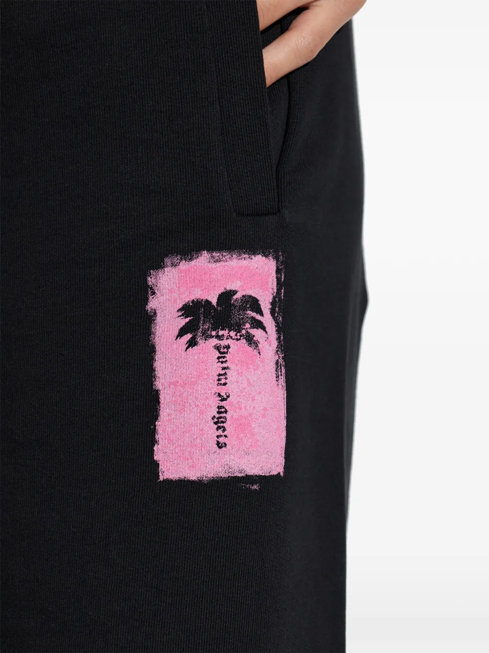 Palm Angels brushed Palm Tree sweatpants Zwart