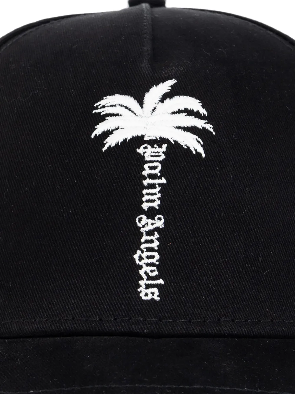 Palm Angels logo-embroidered baseball cap Zwart