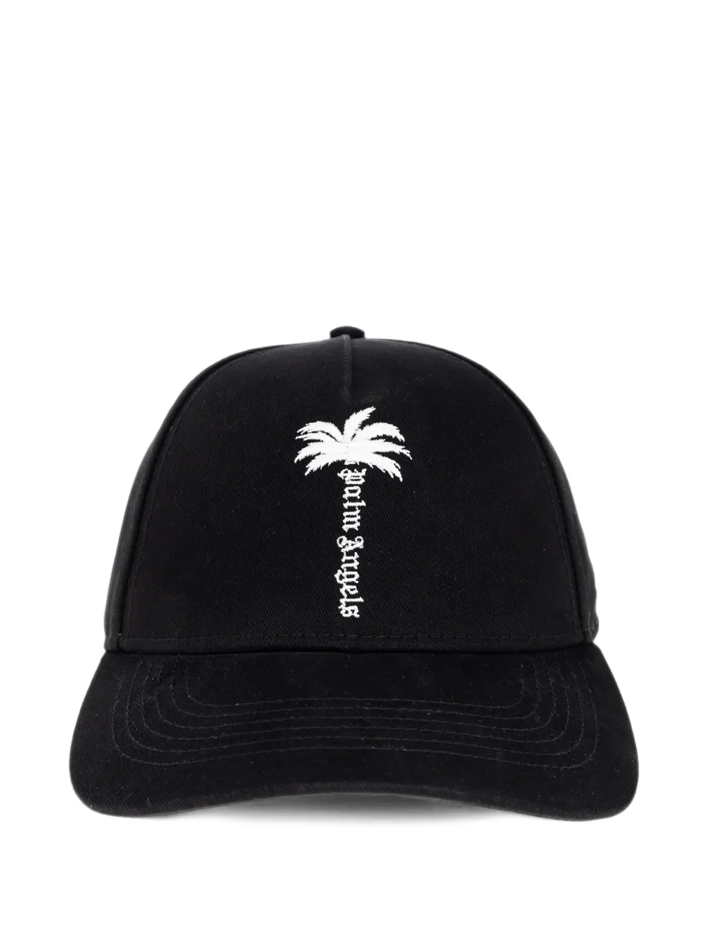 Palm Angels logo-embroidered baseball cap Zwart