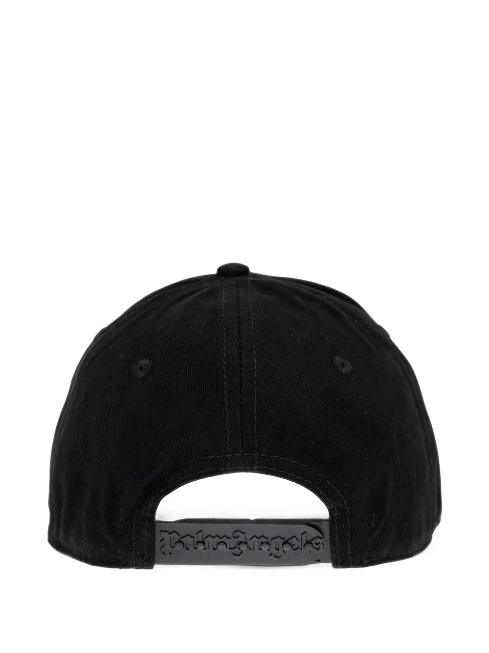 Palm Angels logo-embroidered baseball cap Zwart