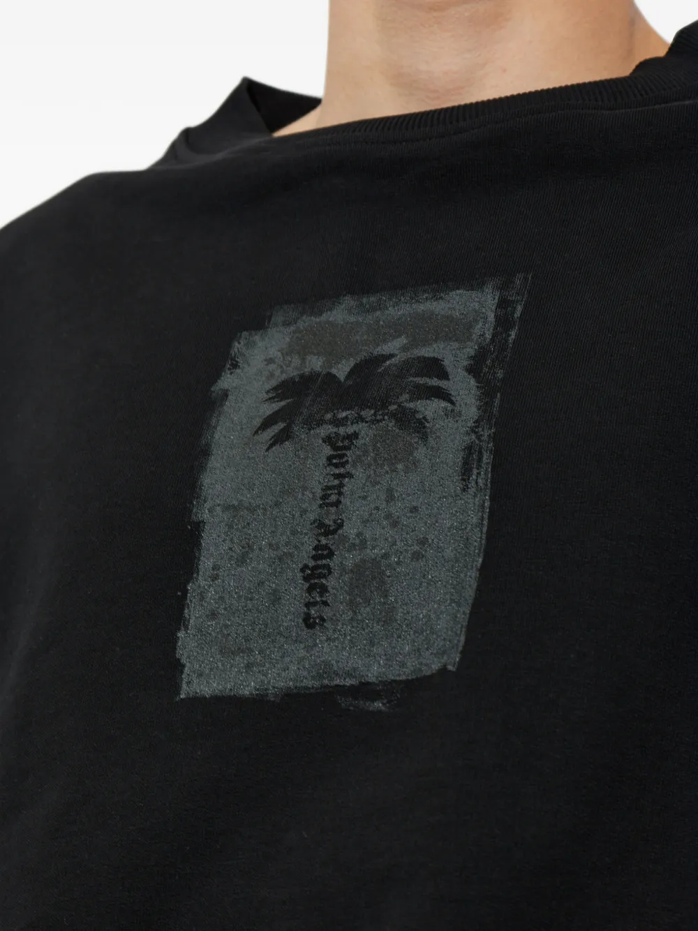 Palm Angels palm-print sweatshirt Zwart