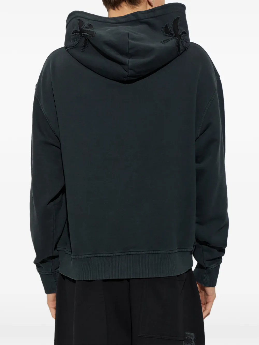 Palm Angels logo-patch hoodie Blauw