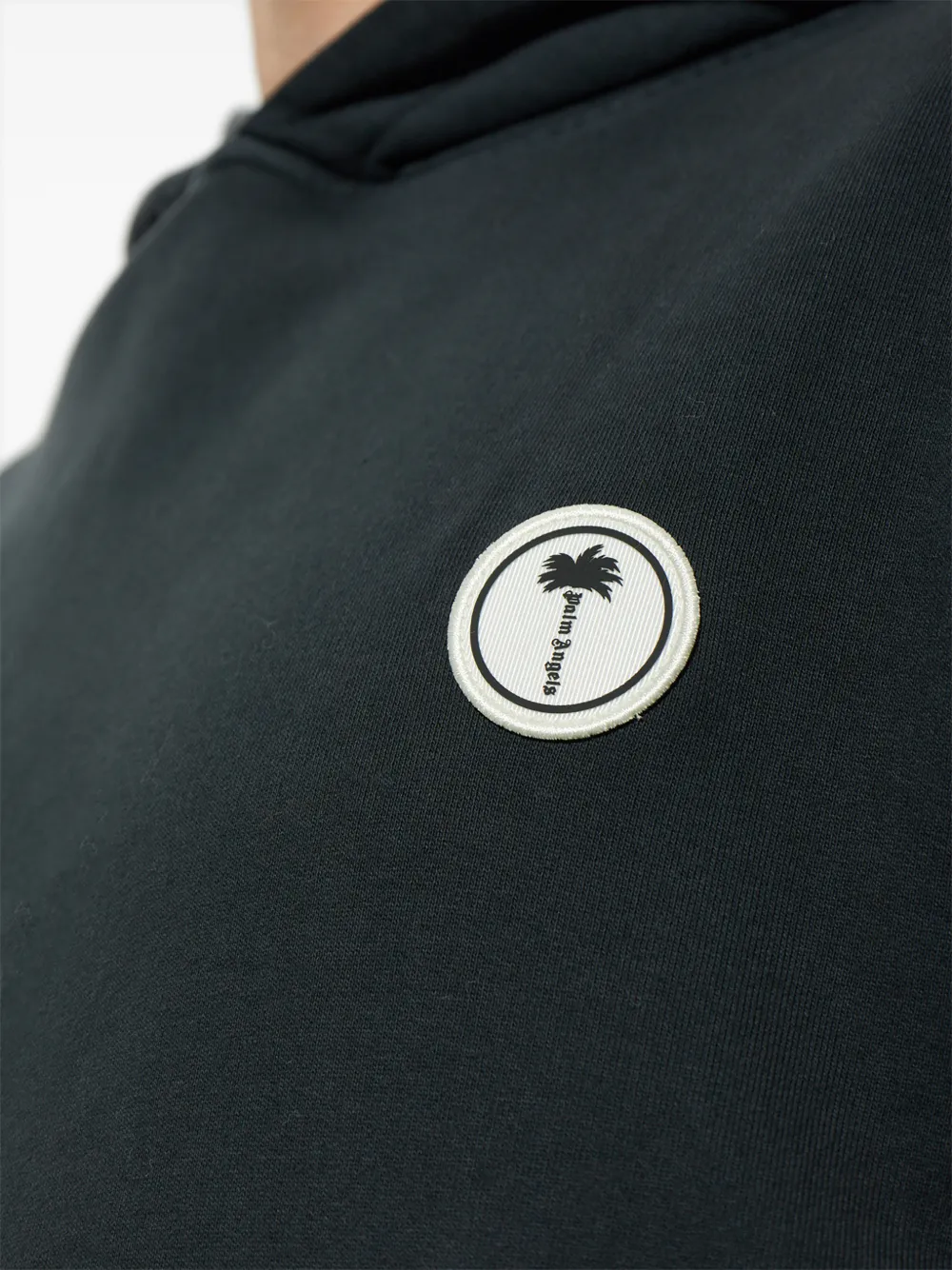 Palm Angels logo-patch hoodie Blauw