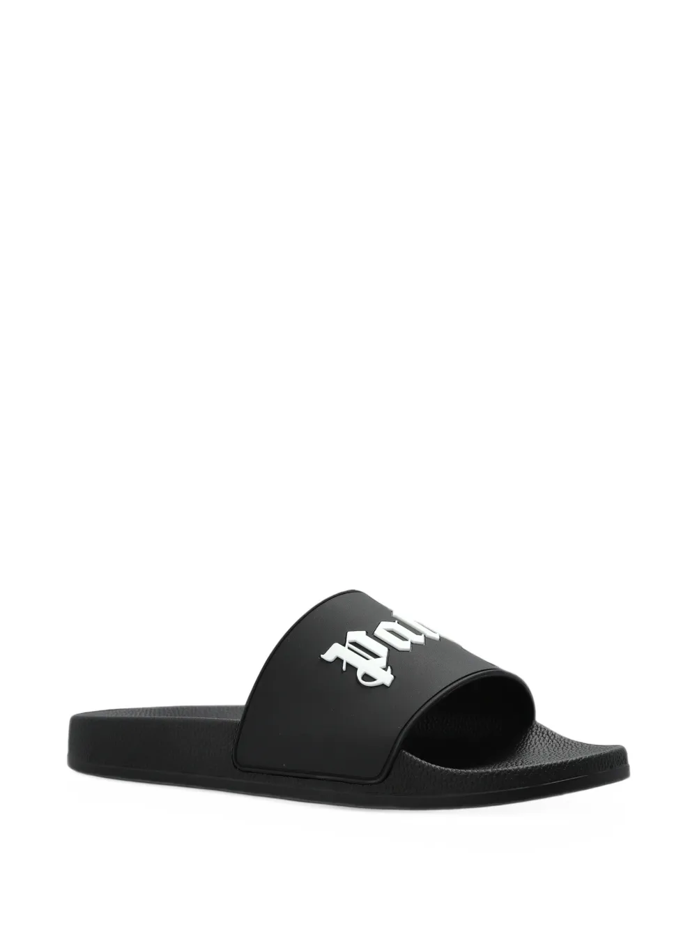 Palm Angels logo-print slides - Schwarz