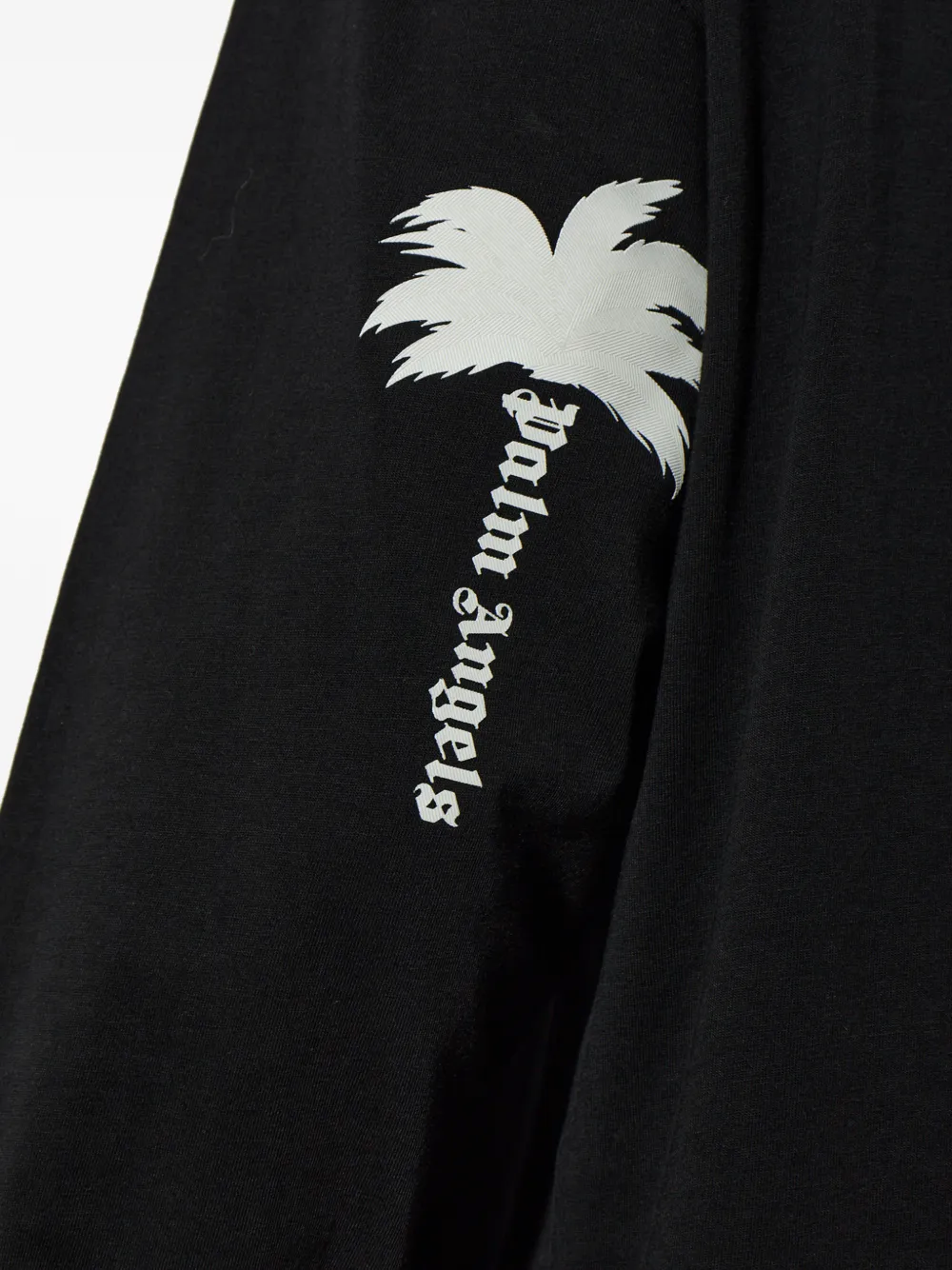 Palm Angels palm-print long-sleeve T-shirt Zwart
