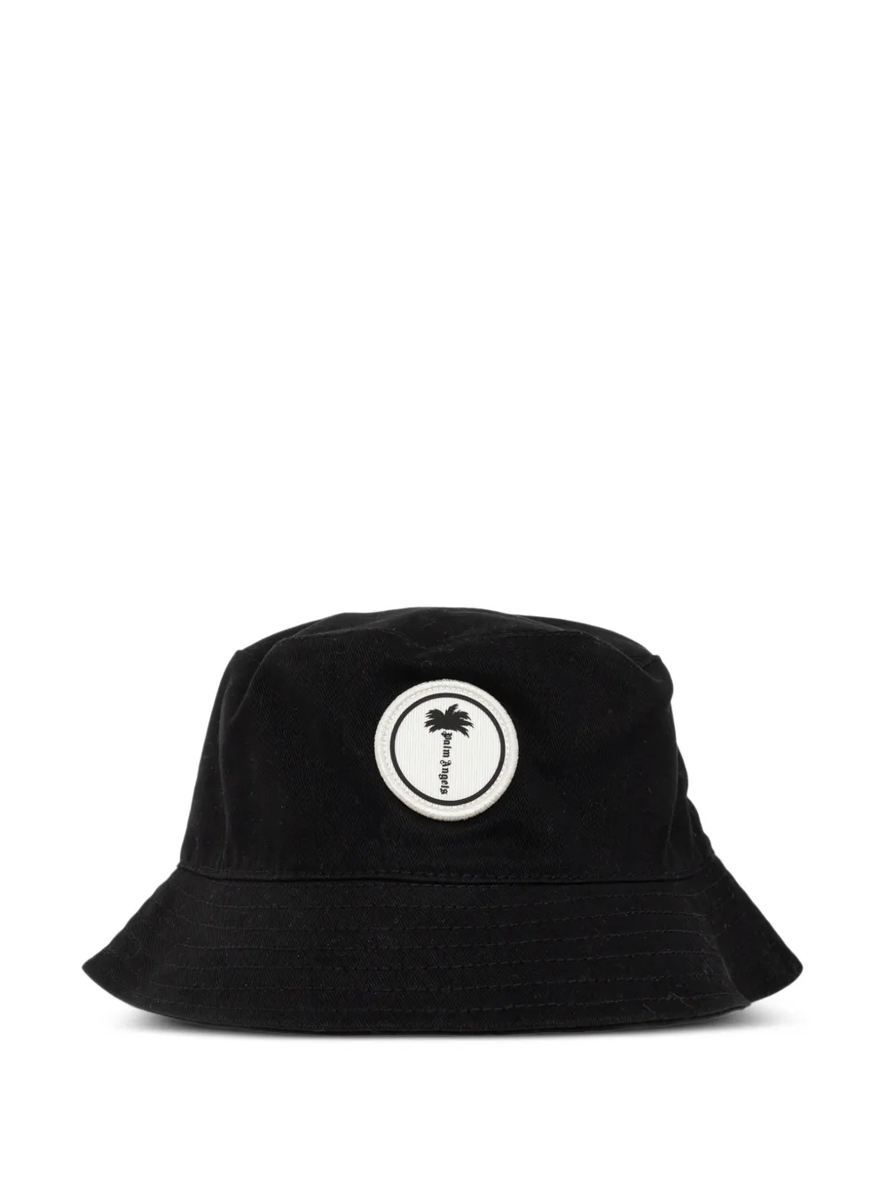 Palm Angels logo-patch bucket hat Zwart