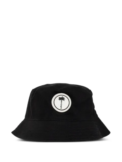 Palm Angels logo-patch bucket hat